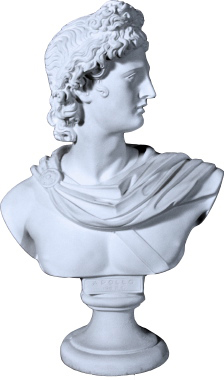 Apollo Bust Plaster Statue - ST106 