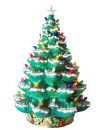 Christmas Tree with Lights Large Plaster Lightup Statue