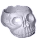 Skull Tealite Plaster Candleholder