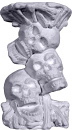 Three Skulls Mini Plaster Pedestal