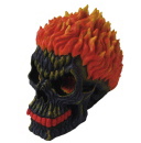 Blazing Skull Plaster Statue