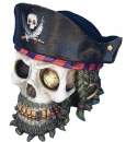 Pirate Skull Plaster Statue