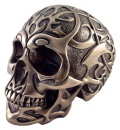 Tribal Skull Plaster Statue