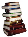 Stack of Books Plaster Statue