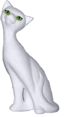 Love Cat Plaster Statue right