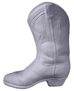 Cowboy Boot Plaster Statue