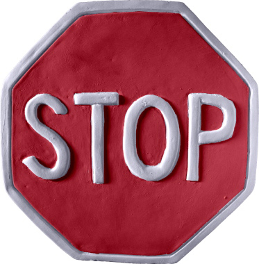 Stop Sign Plaster Plaque - CH931 - Plastercraft Plaque