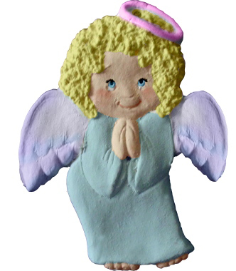 Angel Girl Unpainted Plaster Christmas Tree Ornament