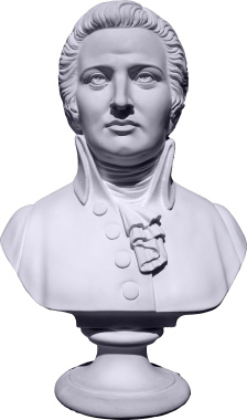 Mozart Bust Plaster Statue